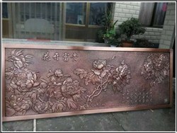 花開富貴浮雕壁畫
